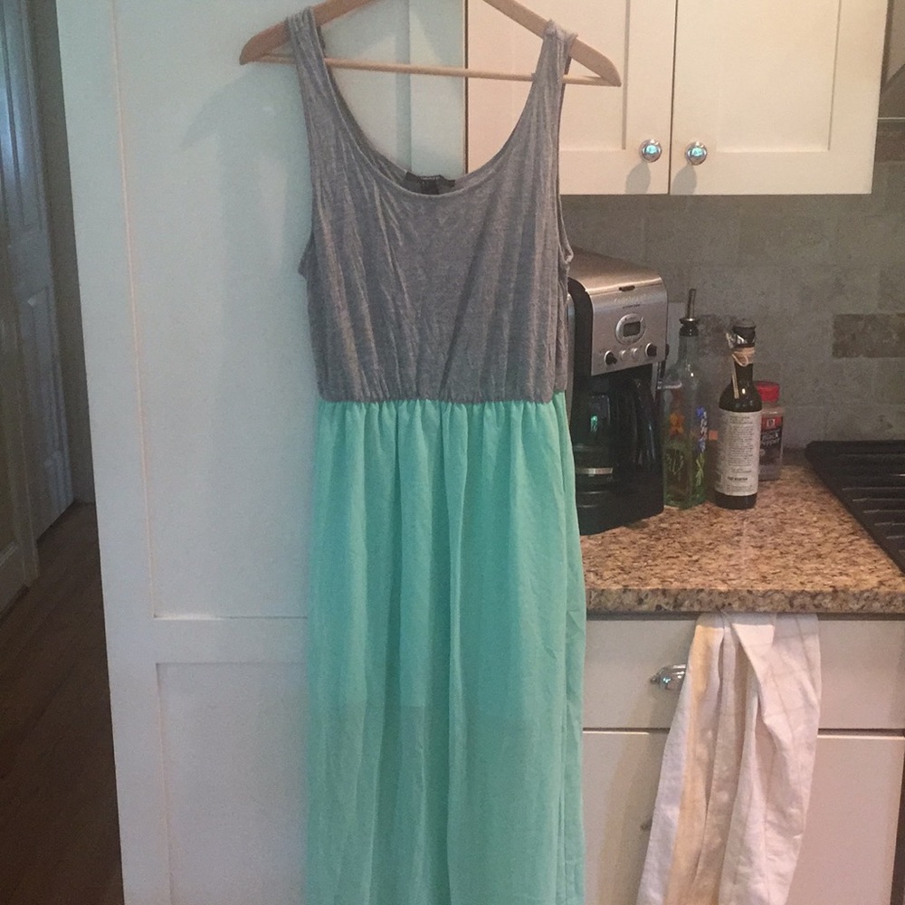Forever 21 grey and mint maxi dress